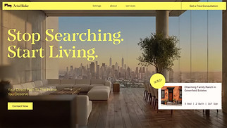 All website templates - Real Estate Agent (Yellow)