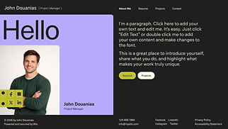 All website templates - Business CV (Modern)