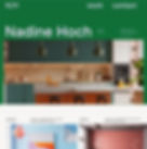 Portfolio website template for interior designer featuring a sleek kitchen interior.