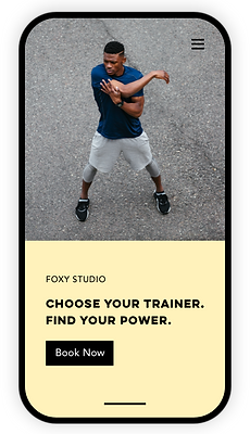Mobile fitness booking website created with WixMobile fitness booking website created with Wix